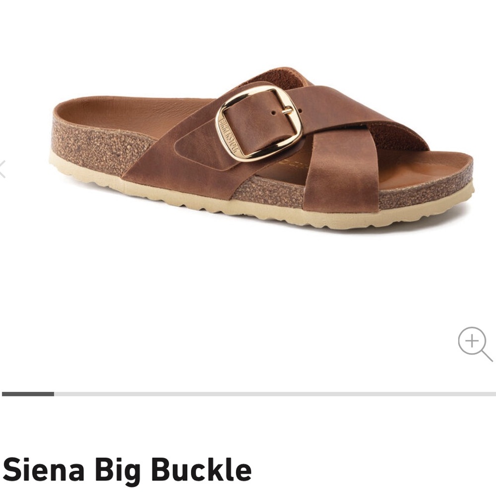 NWT Birkenstock Sienna Big Buckle Slides